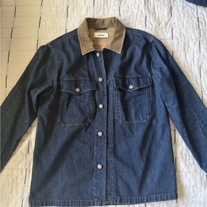 Buck Mason Denim Field Jacket with Corduroy Collar